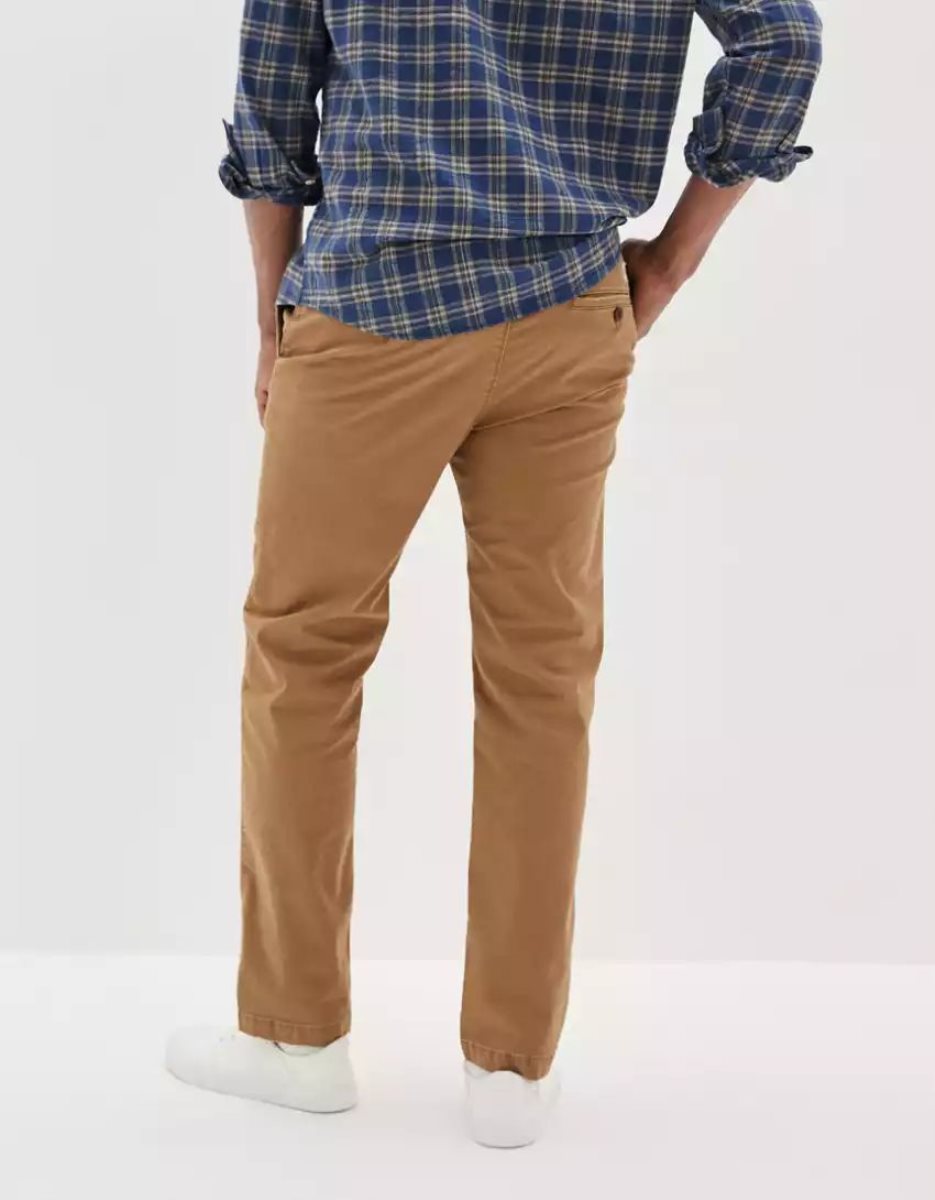 Pantalon American Eagle AE Flex Original Droit Lived-In Khaki Multicolore Homme | QLD-93553068